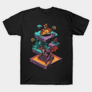 Isometric Space Level T-Shirt